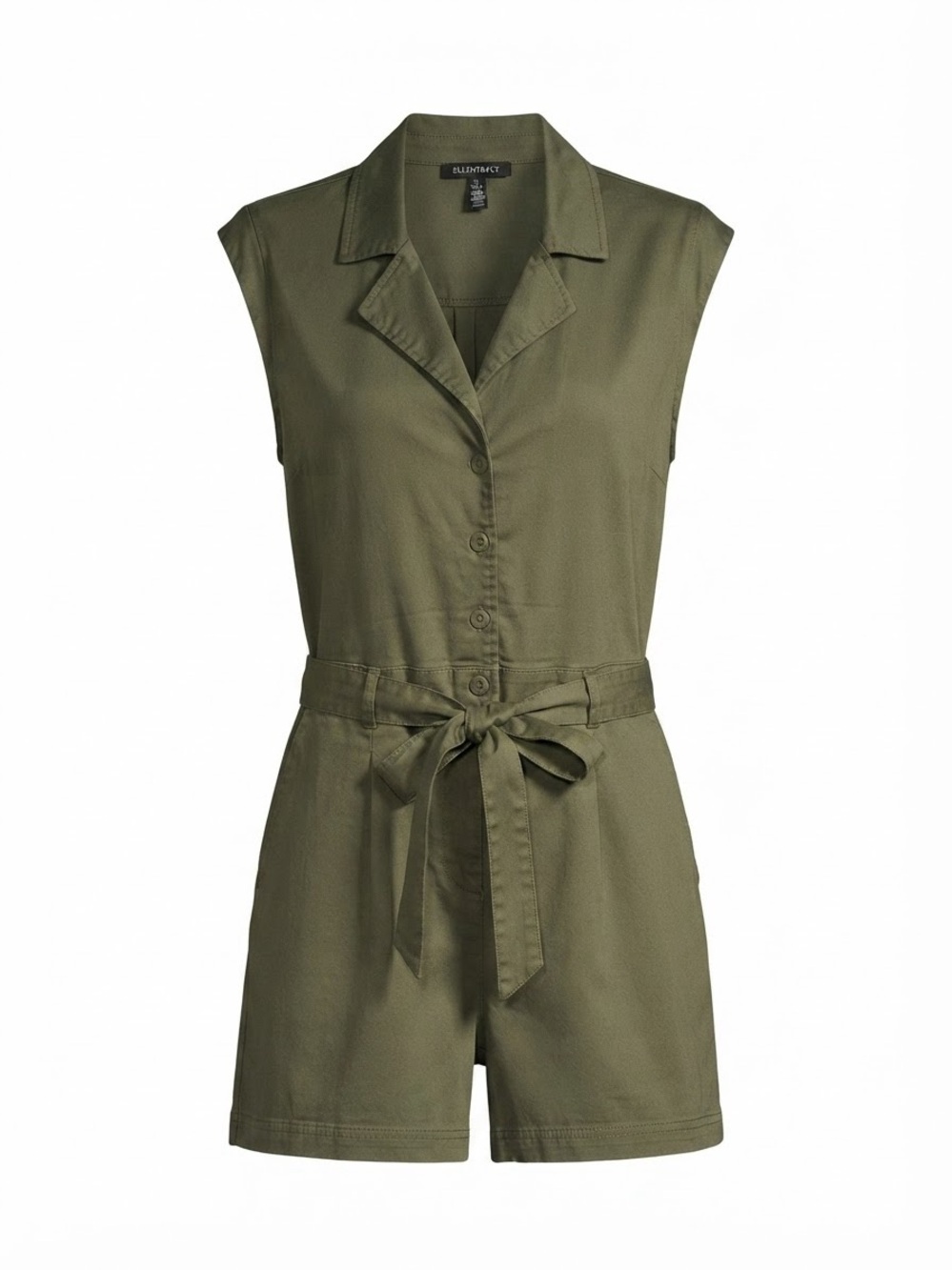 Sleeveless Utility Romper - Olive
